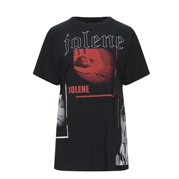 Rare Ann Demeulemeester Jolene printed Tee Black and Red S - Picture 1 of 9